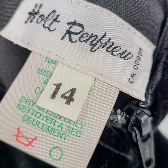 Vintage Holt Renfrew Velvet Tank Big Sequins Front Bow - Picture 8 of 9